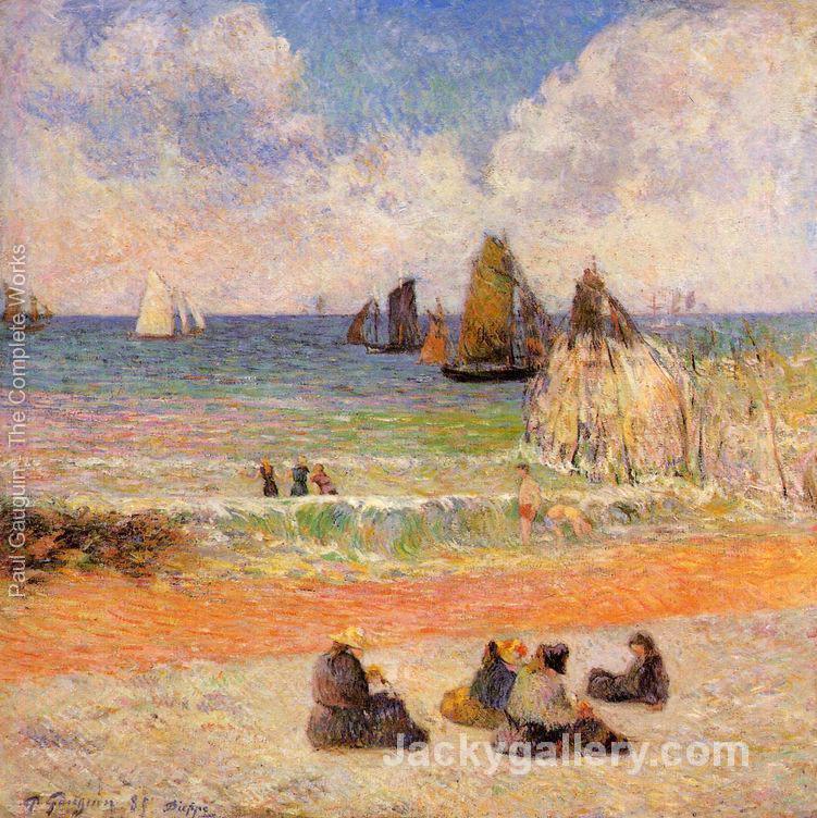 Bathing Dieppe by Paul Gauguin paintings reproduction